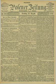 Posener Zeitung. Jg.102, Nr. 596 (27 August 1895) - Morgen=Ausgabe. + dod.