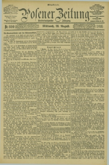 Posener Zeitung. Jg.102, Nr. 600 (28 August 1895) - Mittag=Ausgabe.