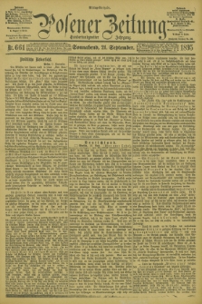 Posener Zeitung. Jg.102, Nr. 661 (21 September 1895) - Mittag=Ausgabe.
