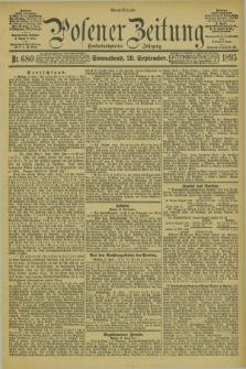 Posener Zeitung. Jg.102, Nr. 680 (28 September 1895) - Abend=Ausgabe.