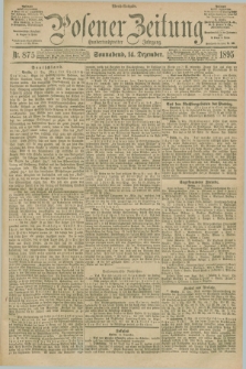 Posener Zeitung. Jg.102, Nr. 875 (14 Dezember 1895) - Abend=Ausgabe.