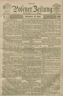 Posener Zeitung. Jg.103, Nr. 273 (18 April 1896) - Abend=Ausgabe.