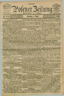 Posener Zeitung. Jg.103, Nr. 306 (1 Mai 1896) - Abend=Ausgabe.