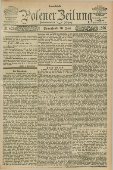 Posener Zeitung. Jg.103, Nr. 426 (20 Juni 1896) - Morgen=Ausgabe. + dod.