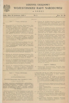 Dziennik Urzędowy Wojewódzkiej Rady Narodowej w Łodzi. 1969, nr 3 (29 kwietnia)