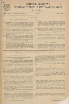 Dziennik Urzędowy Wojewódzkiej Rady Narodowej w Łodzi. 1969, nr 6 (20 września)