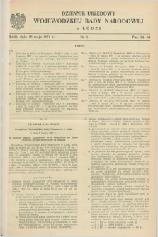 Dziennik Urzędowy Wojewódzkiej Rady Narodowej w Łodzi. 1971, nr 4 (10 maja)