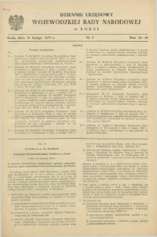 Dziennik Urzędowy Wojewódzkiej Rady Narodowej w Łodzi. 1973, nr 2 (10 lutego)