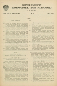 Dziennik Urzędowy Wojewódzkiej Rady Narodowej w Łodzi. 1973, nr 5 (12 marca)