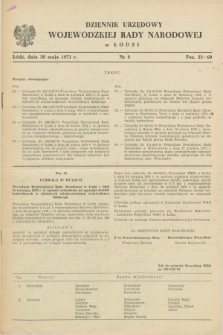 Dziennik Urzędowy Wojewódzkiej Rady Narodowej w Łodzi. 1973, nr 8 (30 maja)