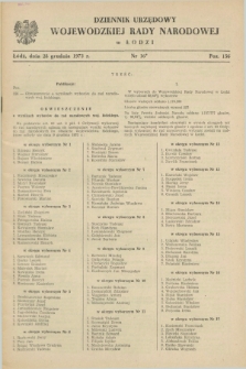 Dziennik Urzędowy Wojewódzkiej Rady Narodowej w Łodzi. 1973, nr 16 (28 grudnia)