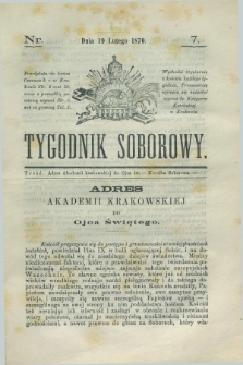 Tygodnik Soborowy. 1870, nr 7 (19 lutego)