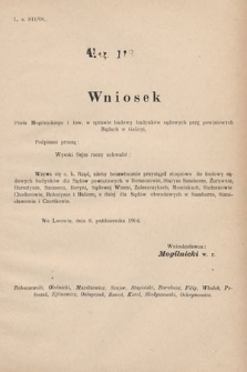 [Kadencja VIII, sesja II, al. 118] Alegata do Sprawozdań Stenograficznych z Drugiej Sesyi Ósmego Peryodu Sejmu Krajowego Królestwa Galicyi i Lodomeryi z Wielkiem Księstwem Krakowskiem z roku 1904. Alegat 118