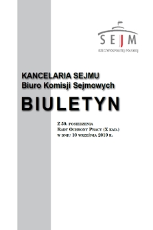 Biuletyn z 50 Posiedzenia Rady Ochrony Pracy [...]. Kadencja 10, 2015/2019