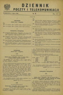 Dziennik Poczty i Telekomunikacji. 1950, nr 8 (5 lipca)