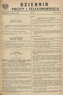 Dziennik Poczty i Telekomunikacji. 1951, nr 3 (20 lutego)