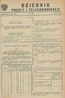 Dziennik Poczty i Telekomunikacji. 1953, nr 16 (5 lipca)