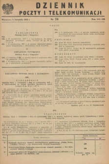 Dziennik Poczty i Telekomunikacji. 1953, nr 24 (5 listopada)