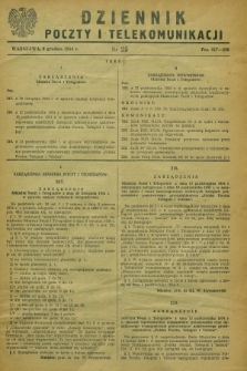 Dziennik Poczty i Telekomunikacji. 1954, nr 25 (6 grudnia)