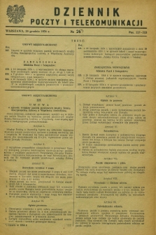 Dziennik Poczty i Telekomunikacji. 1954, nr 26 (20 grudnia)