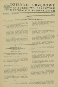 Dziennik Urzędowy Ministerstwa Przemysłu Materiałów Budowlanych. 1955, nr 3 (15 maja)