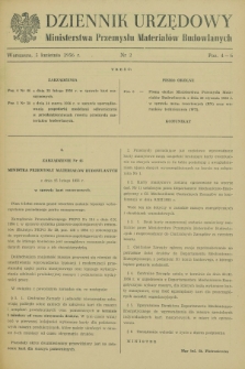 Dziennik Urzędowy Ministerstwa Przemysłu Materiałów Budowlanych. 1956, nr 2 (5 kwietnia)