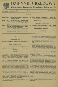 Dziennik Urzędowy Ministerstwa Przemysłu Materiałów Budowlanych. 1957, nr 3 (4 kwietnia)