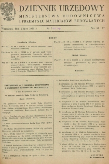 Dziennik Urzędowy Ministerstwa Budownictwa i Przemysłu Materiałów Budowlanych. 1958, nr 7 (1 lipca)