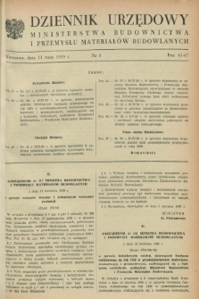 Dziennik Urzędowy Ministerstwa Budownictwa i Przemysłu Materiałów Budowlanych. 1959, nr 8 (11 maja)