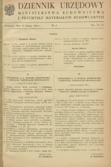 Dziennik Urzędowy Ministerstwa Budownictwa i Przemysłu Materiałów Budowlanych. 1960, nr 3 (20 lutego)