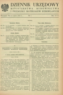 Dziennik Urzędowy Ministerstwa Budownictwa i Przemysłu Materiałów Budowlanych. 1960, nr 5 (23 marca)