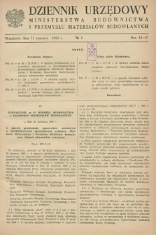 Dziennik Urzędowy Ministerstwa Budownictwa i Przemysłu Materiałów Budowlanych. 1960, nr 8 (15 czerwca)