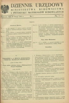 Dziennik Urzędowy Ministerstwa Budownictwa i Przemysłu Materiałów Budowlanych. 1963, nr 3 (25 lutego)