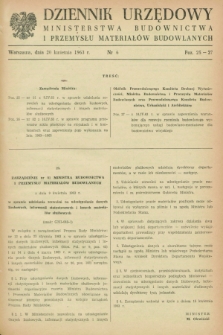 Dziennik Urzędowy Ministerstwa Budownictwa i Przemysłu Materiałów Budowlanych. 1963, nr 6 (20 kwietnia)