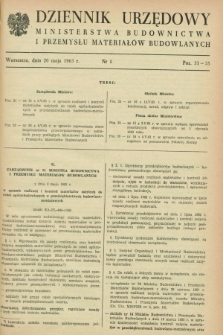 Dziennik Urzędowy Ministerstwa Budownictwa i Przemysłu Materiałów Budowlanych. 1963, nr 8 (20 maja)
