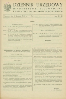 Dziennik Urzędowy Ministerstwa Budownictwa i Przemysłu Materiałów Budowlanych. 1965, nr 5 (20 kwietnia)