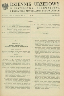 Dziennik Urzędowy Ministerstwa Budownictwa i Przemysłu Materiałów Budowlanych. 1965, nr 8 (10 czerwca)