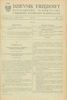 Dziennik Urzędowy Ministerstwa Budownictwa i Przemysłu Materiałów Budowlanych. 1965, nr 18 (29 grudnia)