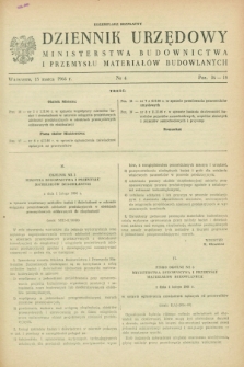 Dziennik Urzędowy Ministerstwa Budownictwa i Przemysłu Materiałów Budowlanych. 1966, nr 4 (15 marca)