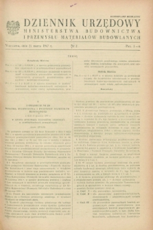 Dziennik Urzędowy Ministerstwa Budownictwa i Przemysłu Materiałów Budowlanych. 1967, nr 2 (21 marca)