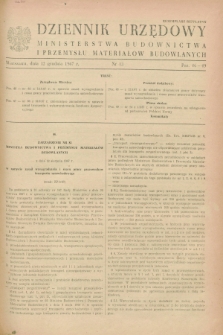 Dziennik Urzędowy Ministerstwa Budownictwa i Przemysłu Materiałów Budowlanych. 1967, nr 13 (12 grudnia)