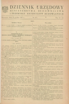 Dziennik Urzędowy Ministerstwa Budownictwa i Przemysłu Materiałów Budowlanych. 1967, nr 15 (20 grudnia)