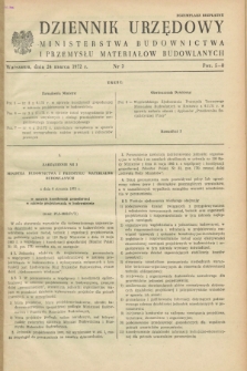 Dziennik Urzędowy Ministerstwa Budownictwa i Przemysłu Materiałów Budowlanych. 1972, nr 2 (24 marca)