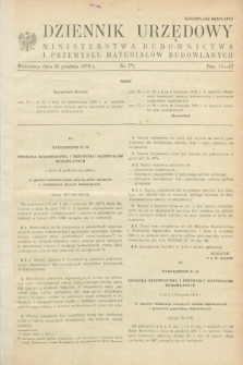 Dziennik Urzędowy Ministerstwa Budownictwa i Przemysłu Materiałów Budowlanych. 1978, nr 7 (30 grudnia)