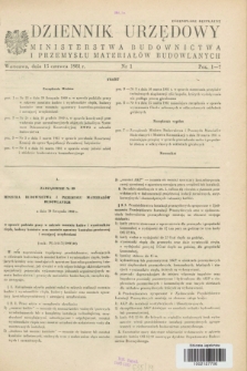 Dziennik Urzędowy Ministerstwa Budownictwa i Przemysłu Materiałów Budowlanych. 1981, nr 1 (15 czerwca)