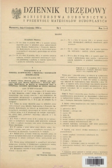 Dziennik Urzędowy Ministerstwa Budownictwa i Przemysłu Materiałów Budowlanych. 1984, nr 1 (6 kwietnia)