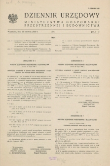 Dziennik Urzędowy Ministerstwa Gospodarki Przestrzennej i Budownictwa. 1989, nr 1 (30 czerwca)