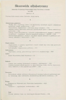 Dziennik Urzędowy Wojewódzkiej Rady Narodowej w Lesznie. 1976, Skorowidz alfabetyczny