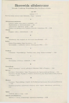 Dziennik Urzędowy Wojewódzkiej Rady Narodowej w Lesznie. 1977, Skorowidz alfabetyczny