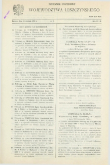 Dziennik Urzędowy Województwa Leszczyńskiego. 1988, nr 6 (1 kwietnia) + wkładka